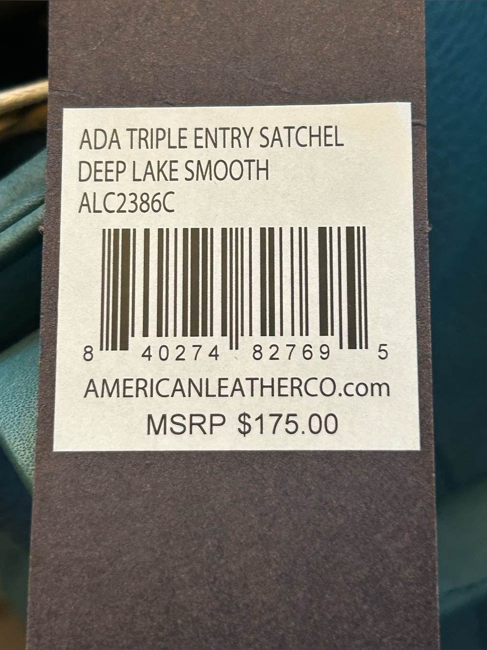 American Leather Co. Mini Ada Leather Satchel NWT - Picture 4 of 9